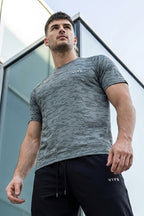 VIVE Activewear Training Tee - Camo Grey