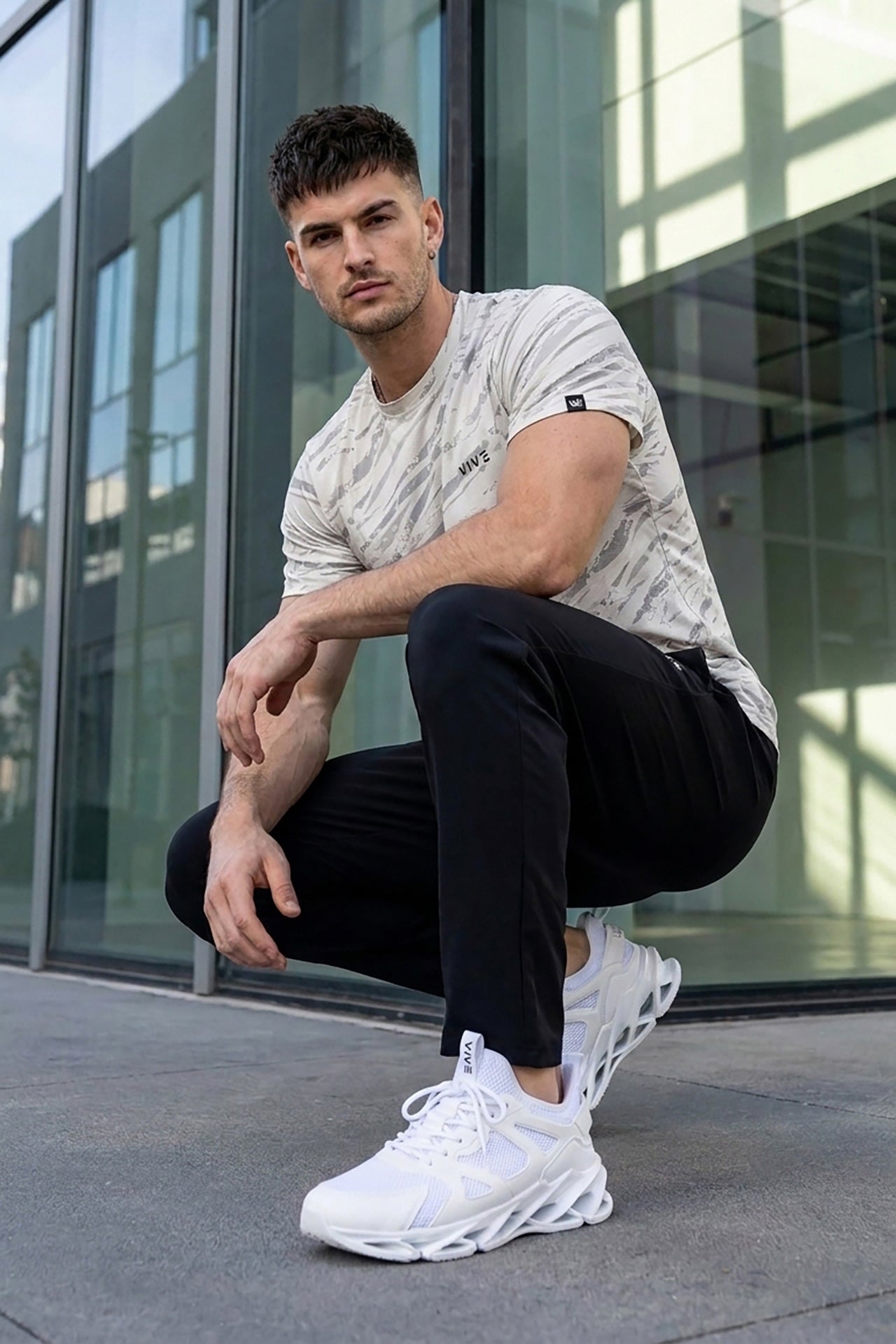 VIVE Off White Performance Activewear Set