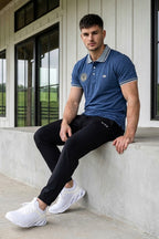 VIVE Heritage Steel Blue Polo Set