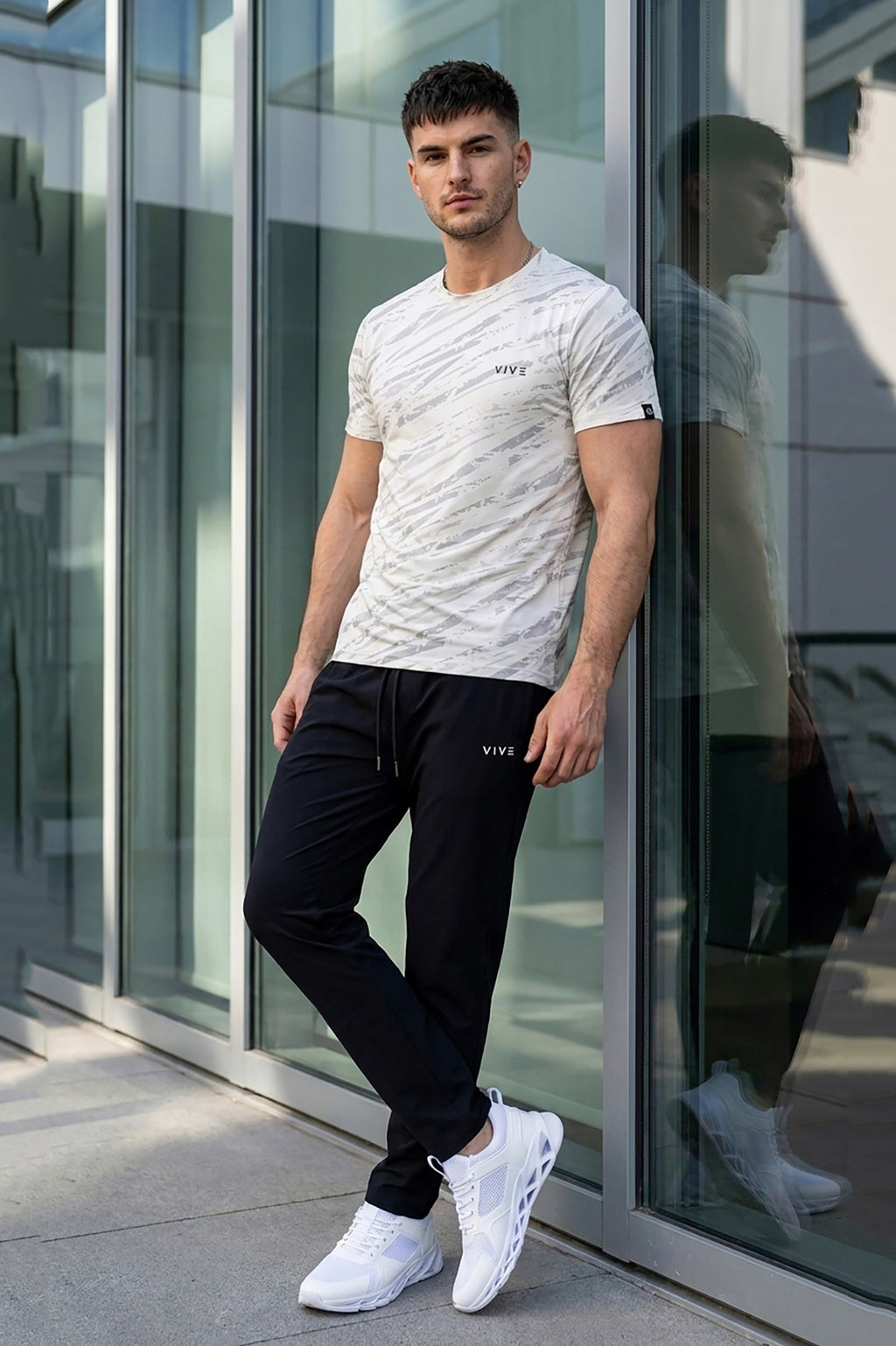 VIVE Off White Performance Activewear Set
