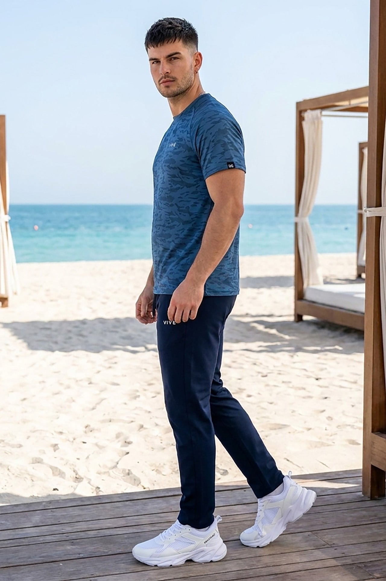 VIVE Ocean Blue Performance Activewear Set