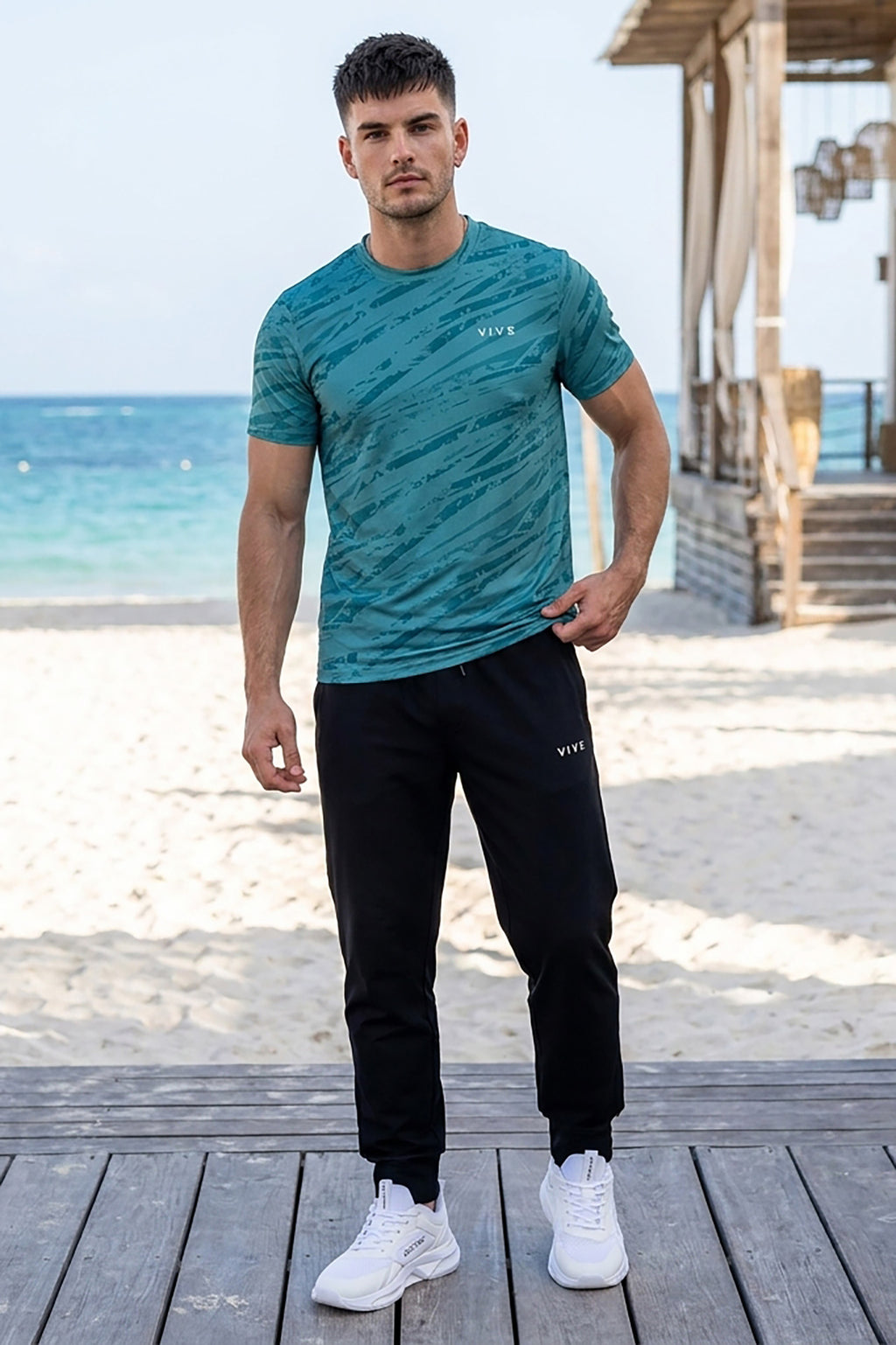 VIVE Ice Blue Performance Activewear Set