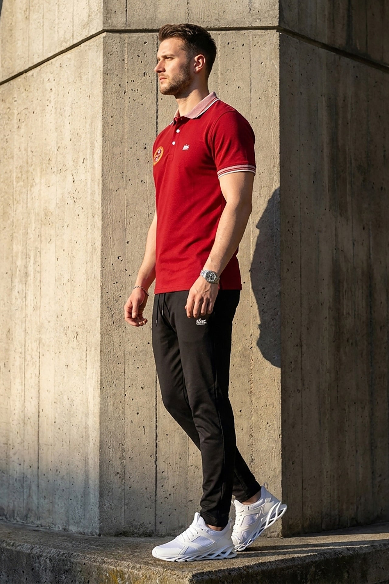 VIVE Heritage Burgundy Polo Set