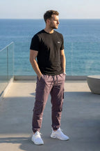 VIVE Signature Embroidered Cargo Set – Black & DK-Grey