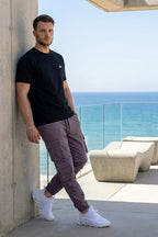 VIVE Signature Embroidered Cargo Set – Black & DK-Grey