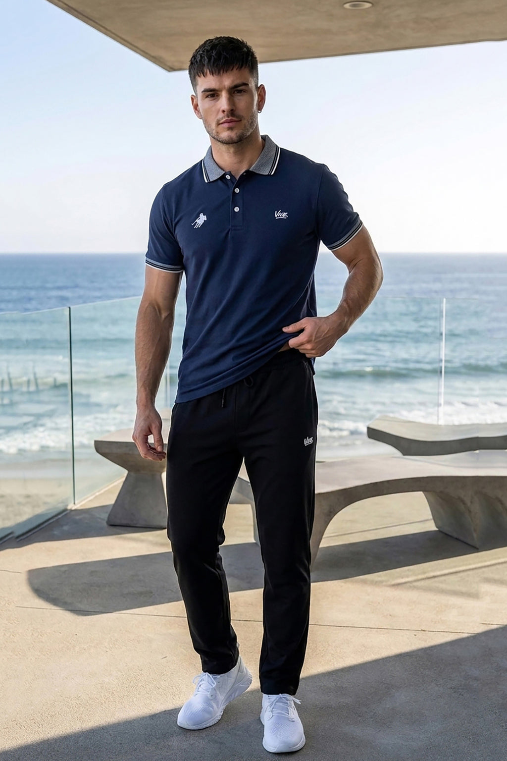VIVE Heritage Navy Blue Polo Set