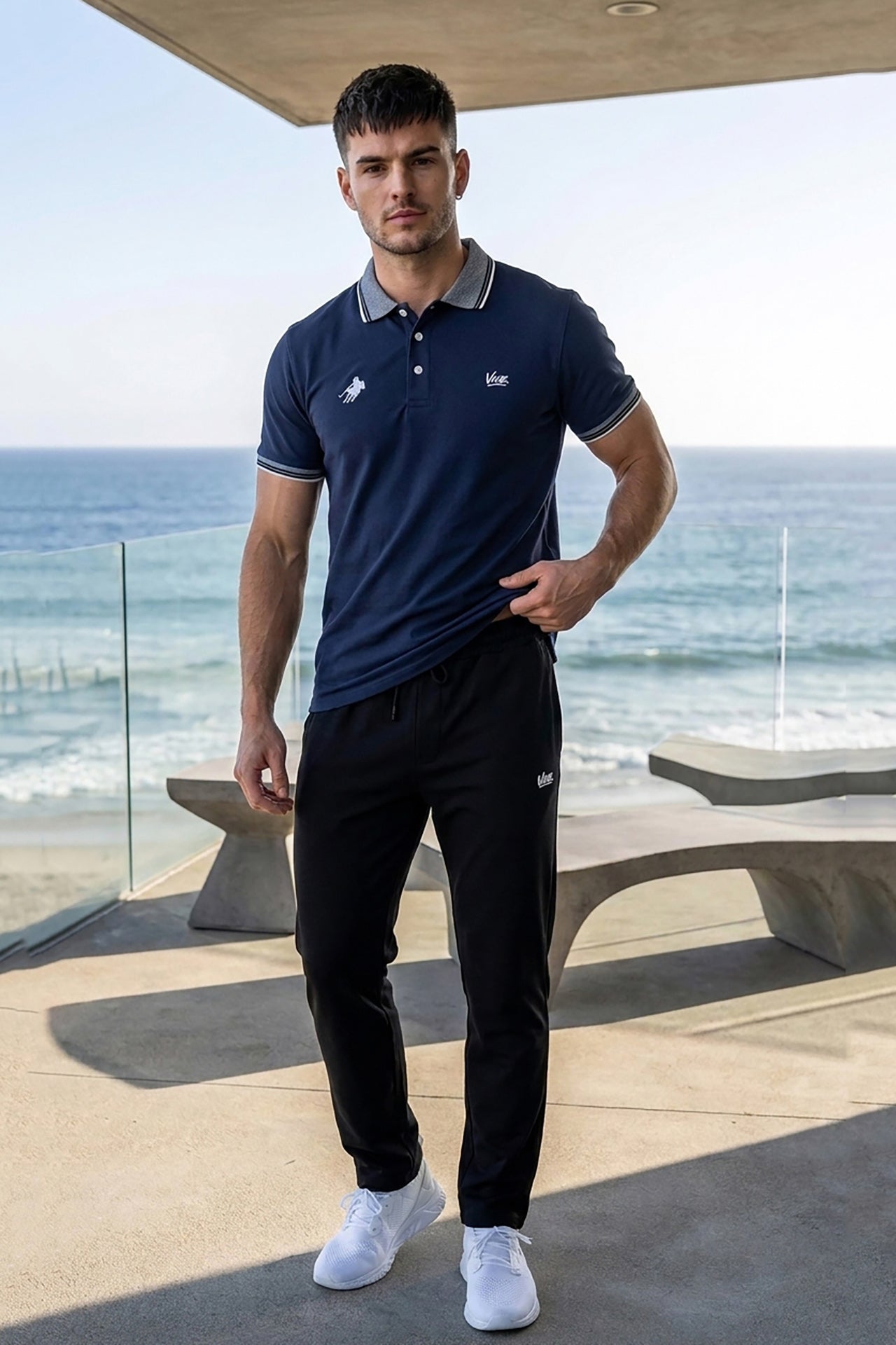VIVE Heritage Navy Blue Polo Set