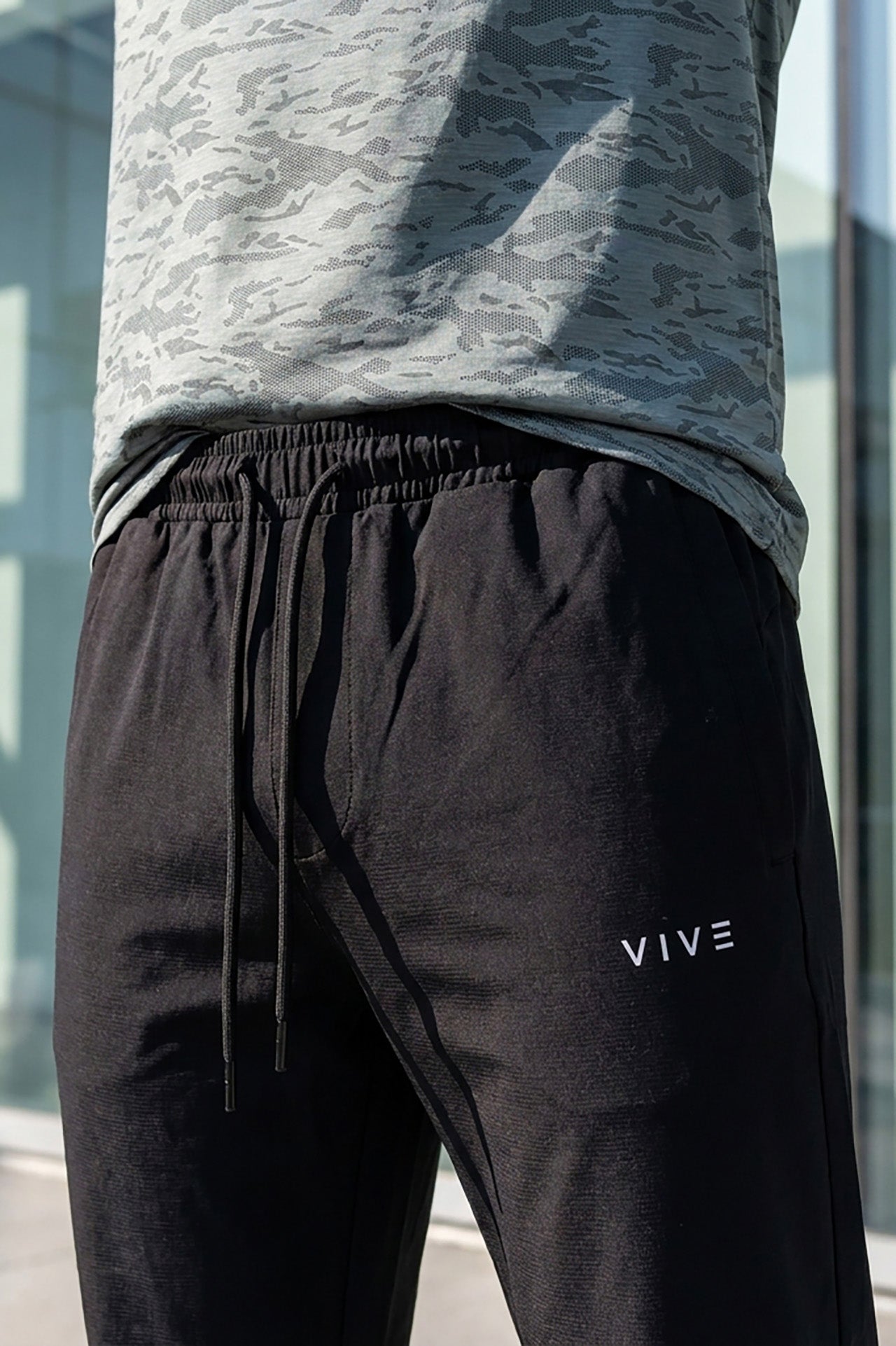 VIVE Grey Camo Performance Activewear Set