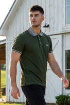 VIVE Embroidered Green Polo Shirt