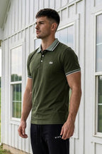 VIVE Embroidered Green Polo Shirt