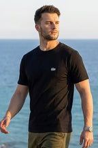 VIVE Black Seem Detail Cotton T-Shirt