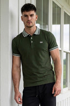 VIVE Embroidered Green Polo Shirt