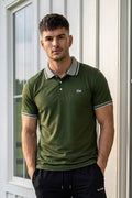 VIVE Embroidered Green Polo Shirt