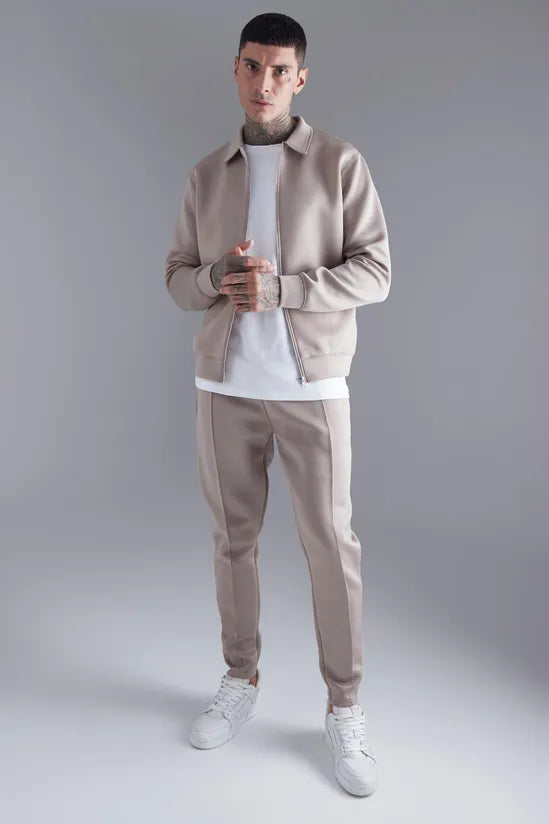 Bonded Scuba Harrington Jacket Set