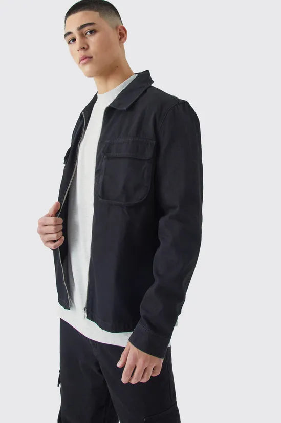 Regular Fit Twill Cargo Overshirt & Trouser