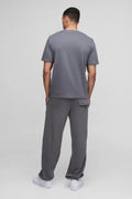 VIVE Relaxed Man Branded Tape Detail Tricot Joggers