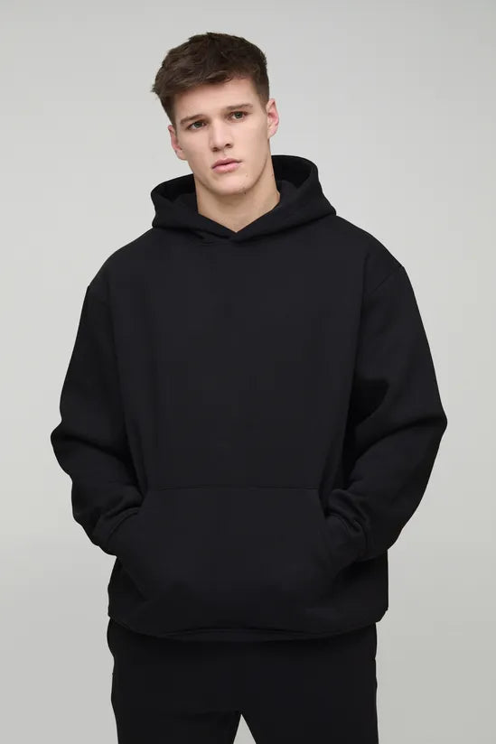 Black Oversized Boxy Fit Hoodie