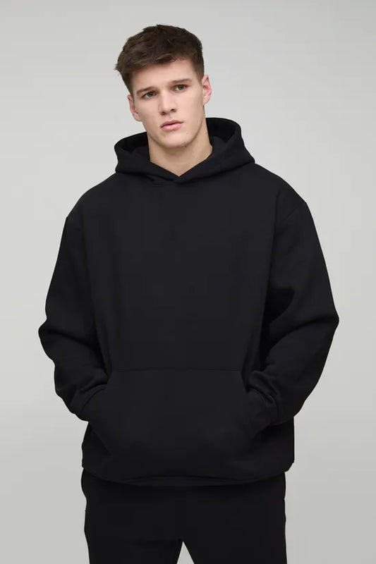 Black Oversized Boxy Fit Hoodie