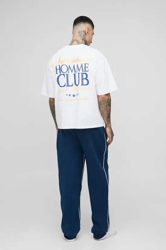 Tricot Print Oversized Joggers