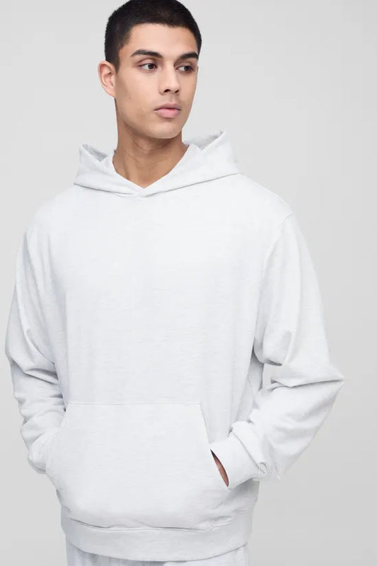 Lightweight Loopback Boxy Oversized Fit Basic Hoodie