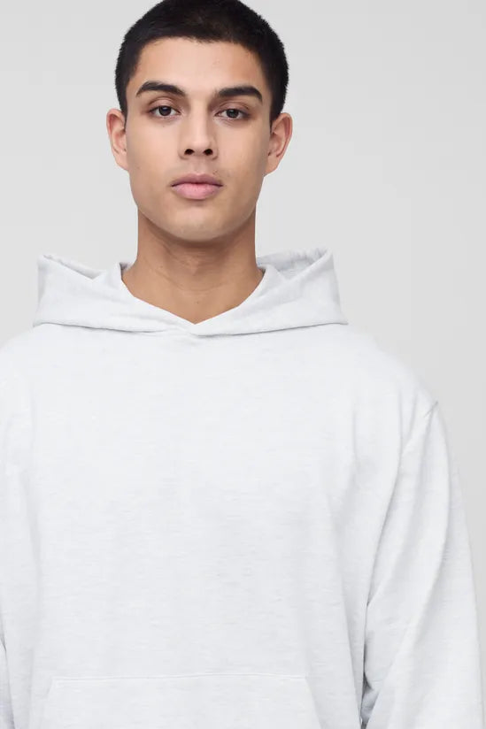 Lightweight Loopback Boxy Oversized Fit Basic Hoodie