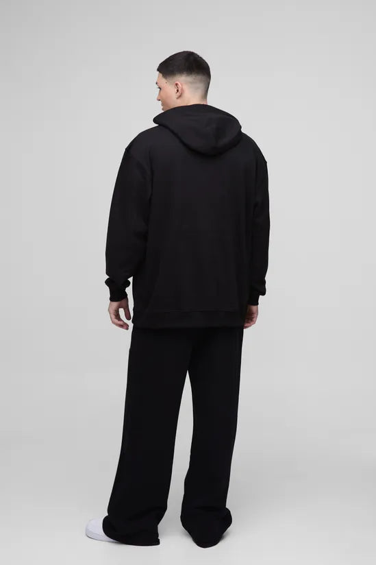 Oversized Drip Face Embroidered Hoodie