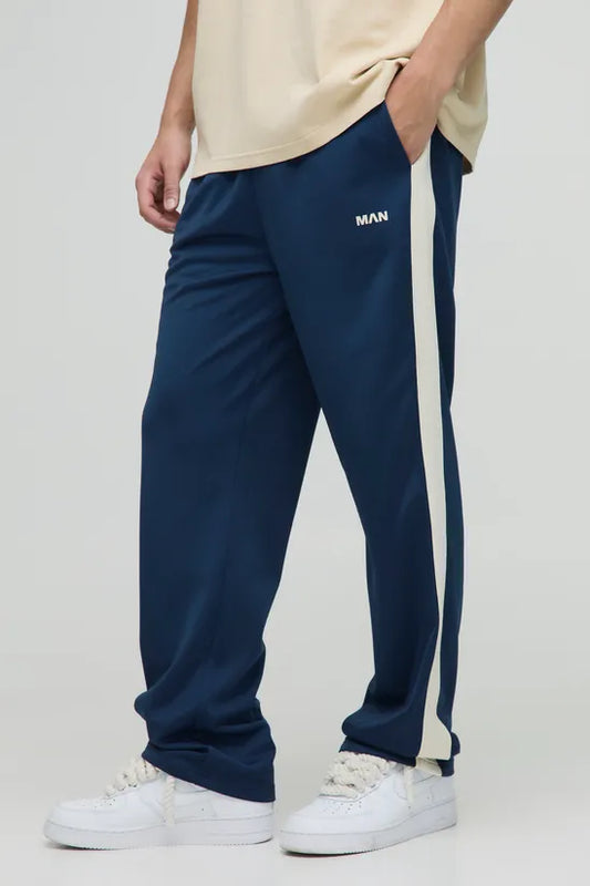 Relaxed Man Branded Tape Detail Tricot Joggers