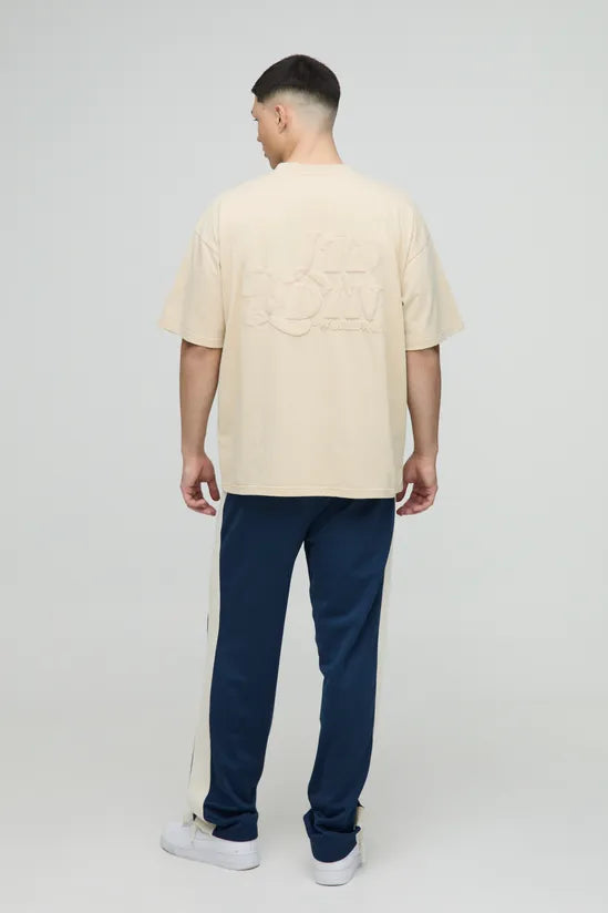 Relaxed Man Branded Tape Detail Tricot Joggers