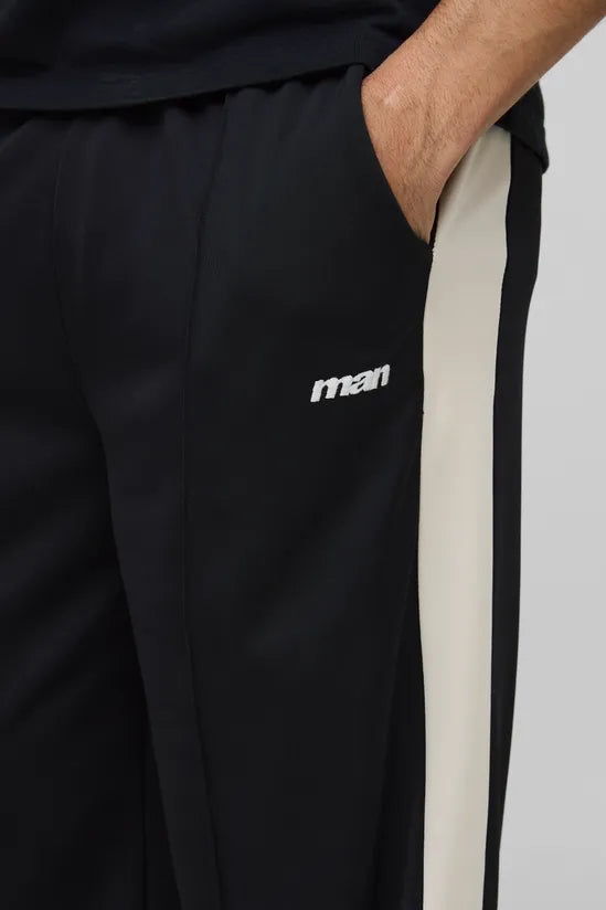 Wide Leg Branded Tricot Joggers