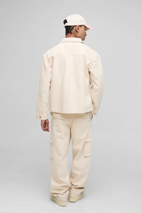 Twill Cargo Overshirt & Trouser Set