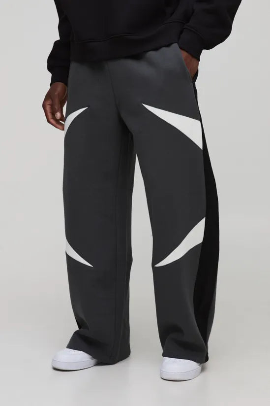 Wide Leg Panelled Jogger