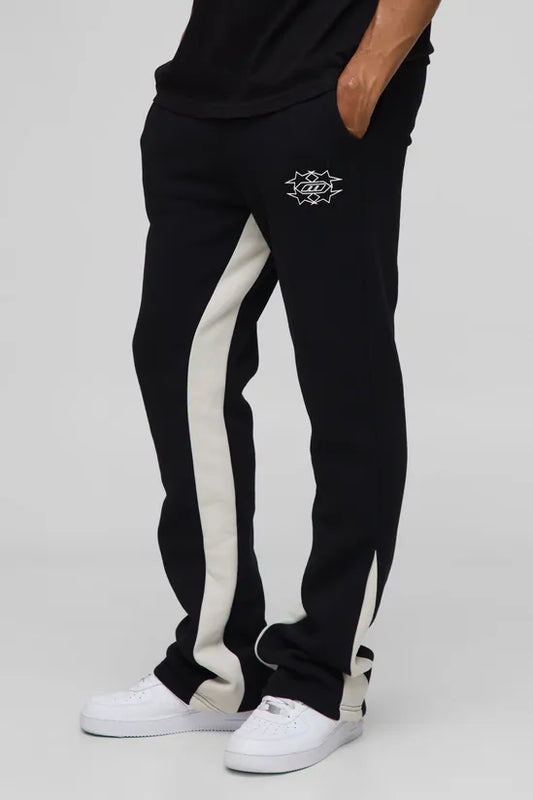 Slim Stacked M Star Flare Gusset Joggers