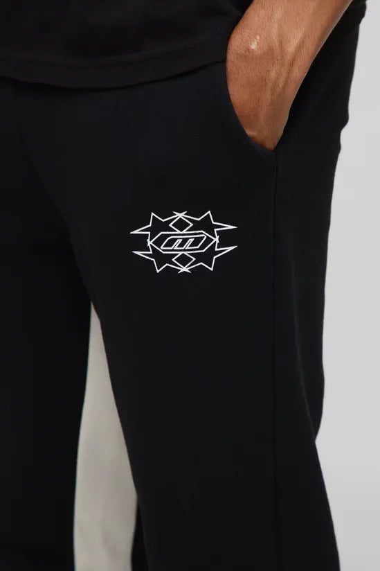 Slim Stacked M Star Flare Gusset Joggers