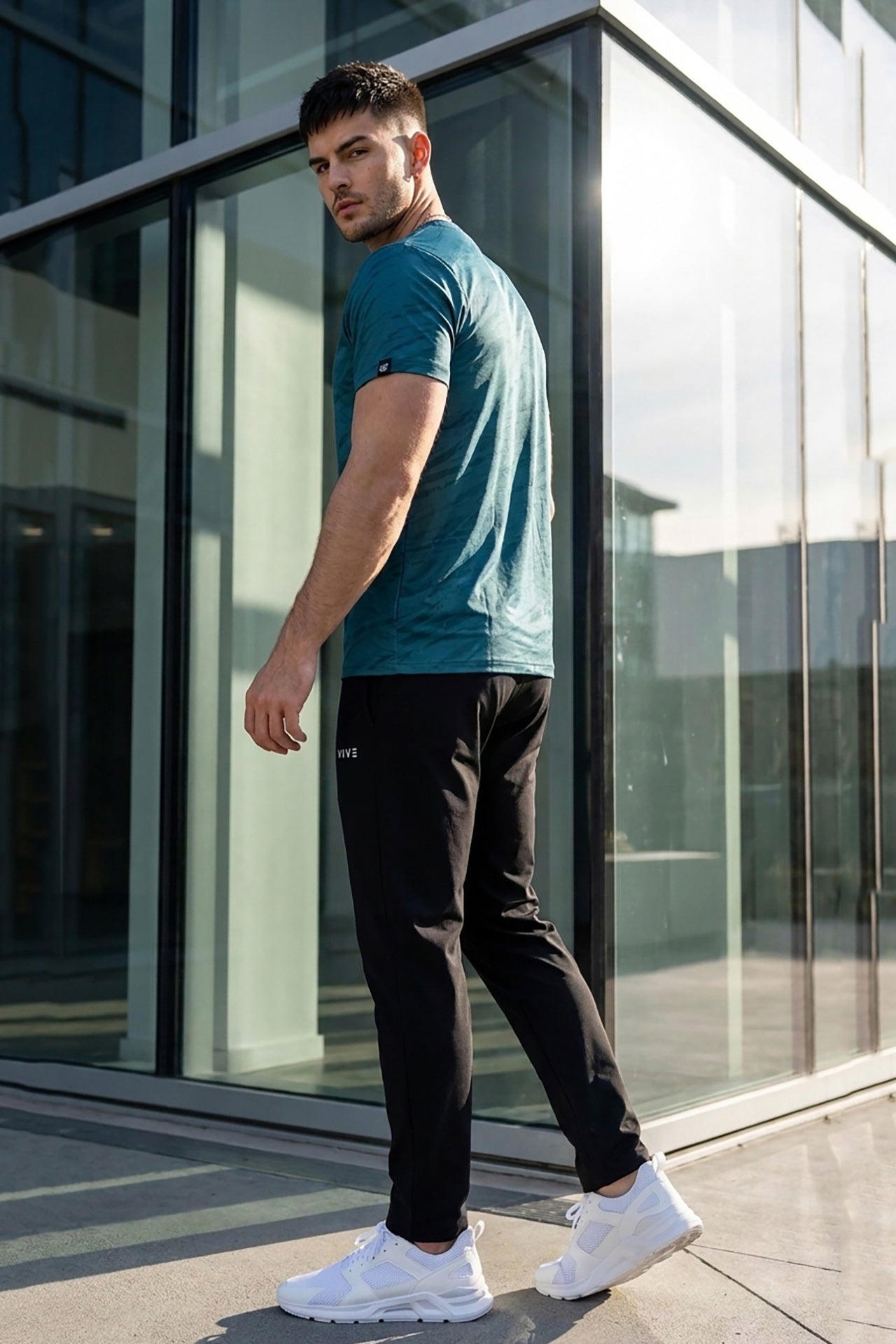 VIVE Storm Blue Performance Activewear Set