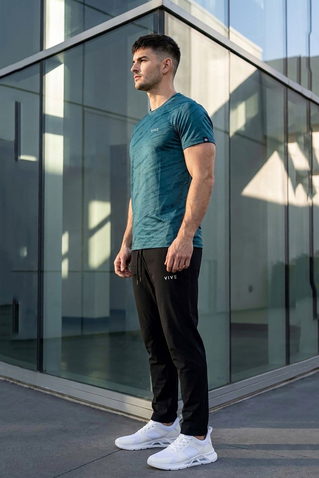 VIVE Storm Blue Performance Activewear Set