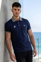 VIVE Embroidered Navy Polo Shirt