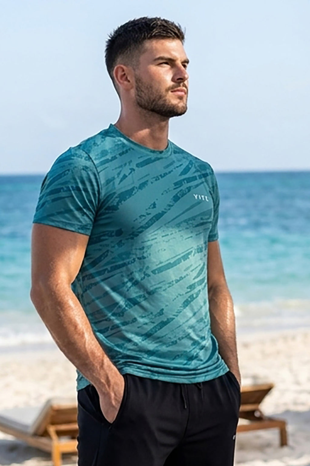 VIVE Activewear Training Tee - Ice Blue