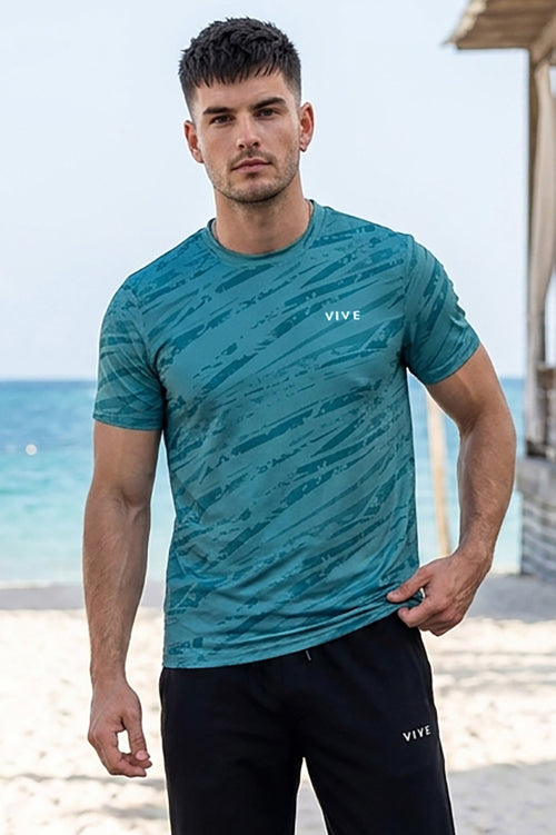 VIVE Activewear Training Tee - Ice Blue