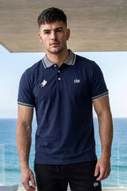 VIVE Embroidered Navy Polo Shirt