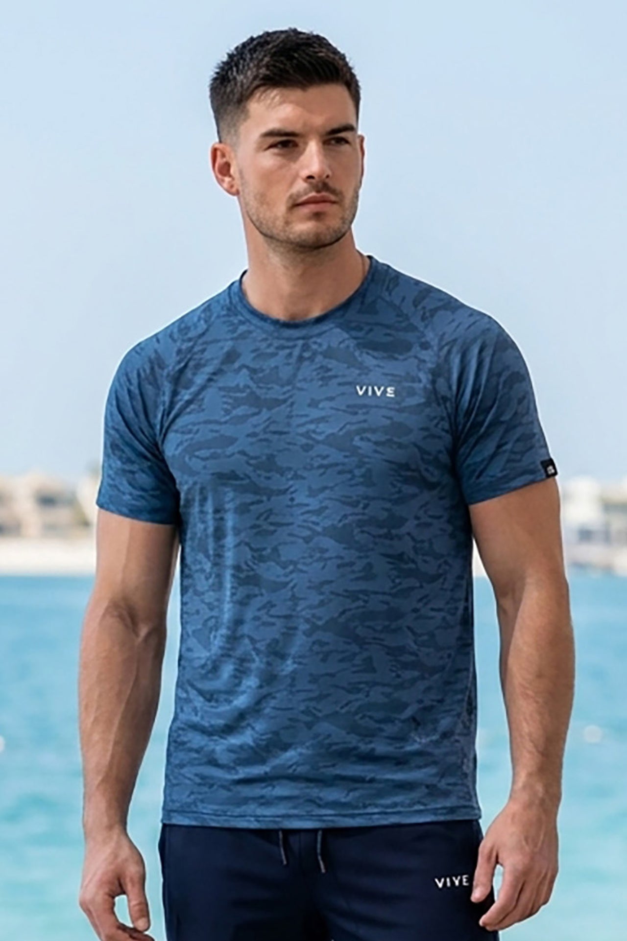 VIVE Activewear Training Tee - Ocean Blue
