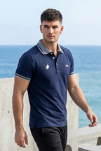 VIVE Embroidered Navy Polo Shirt
