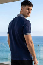 VIVE Embroidered Navy Polo Shirt