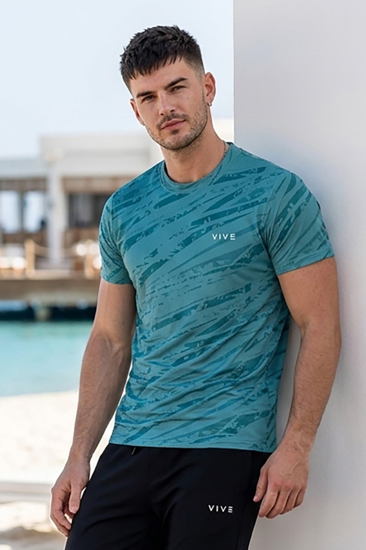 VIVE Activewear Training Tee - Ice Blue