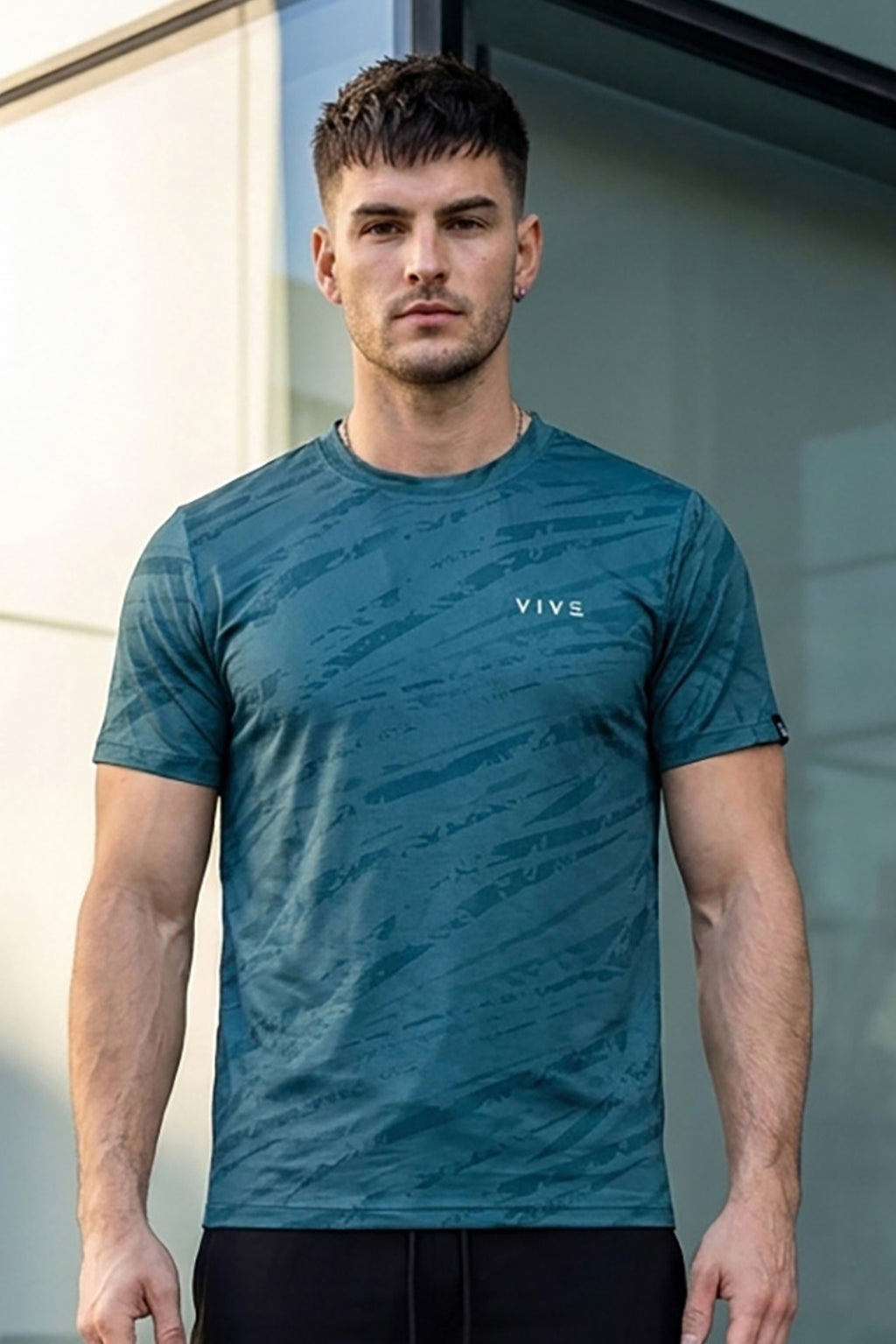 VIVE Activewear Training Tee - Storm Blue