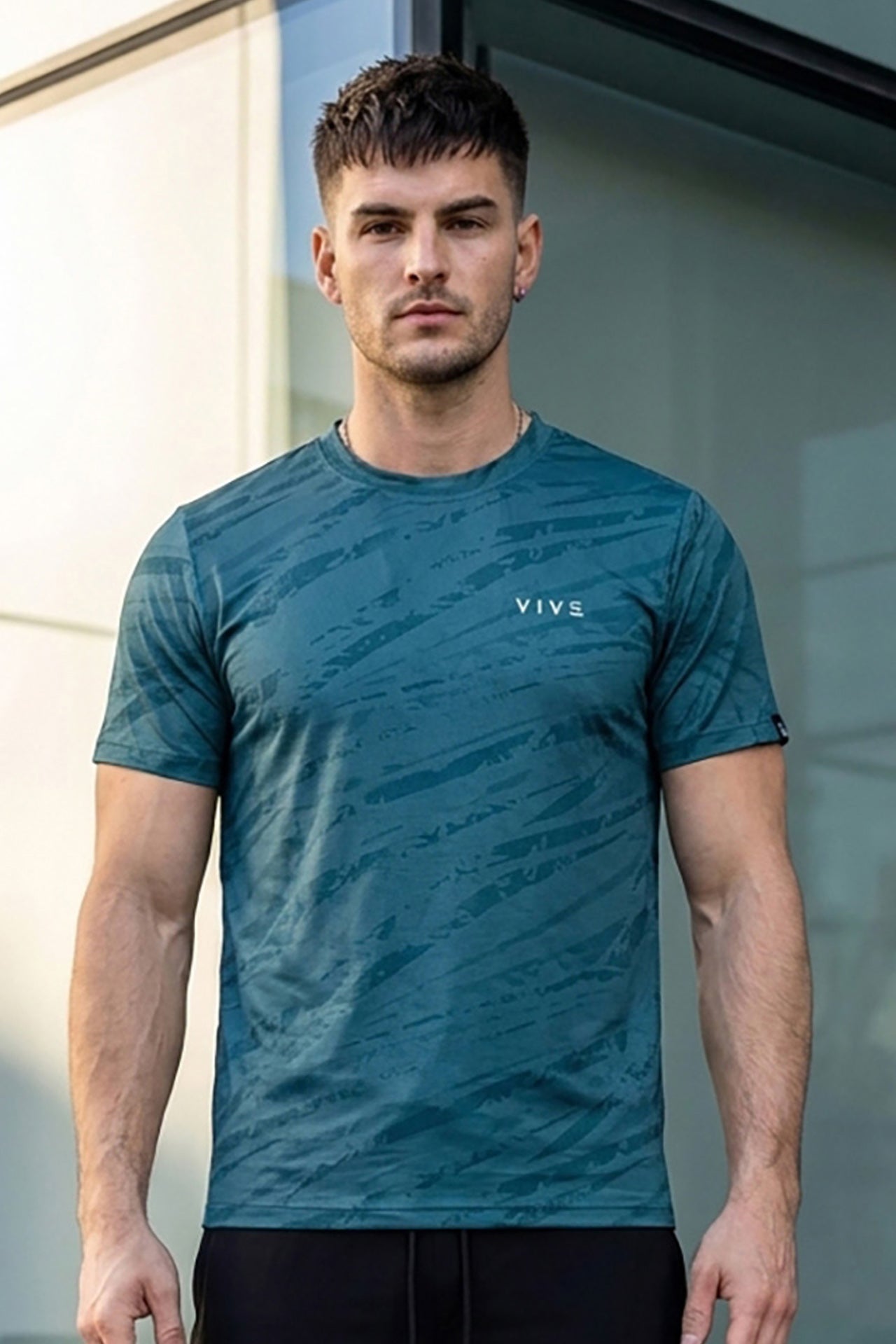 VIVE Activewear Training Tee - Storm Blue