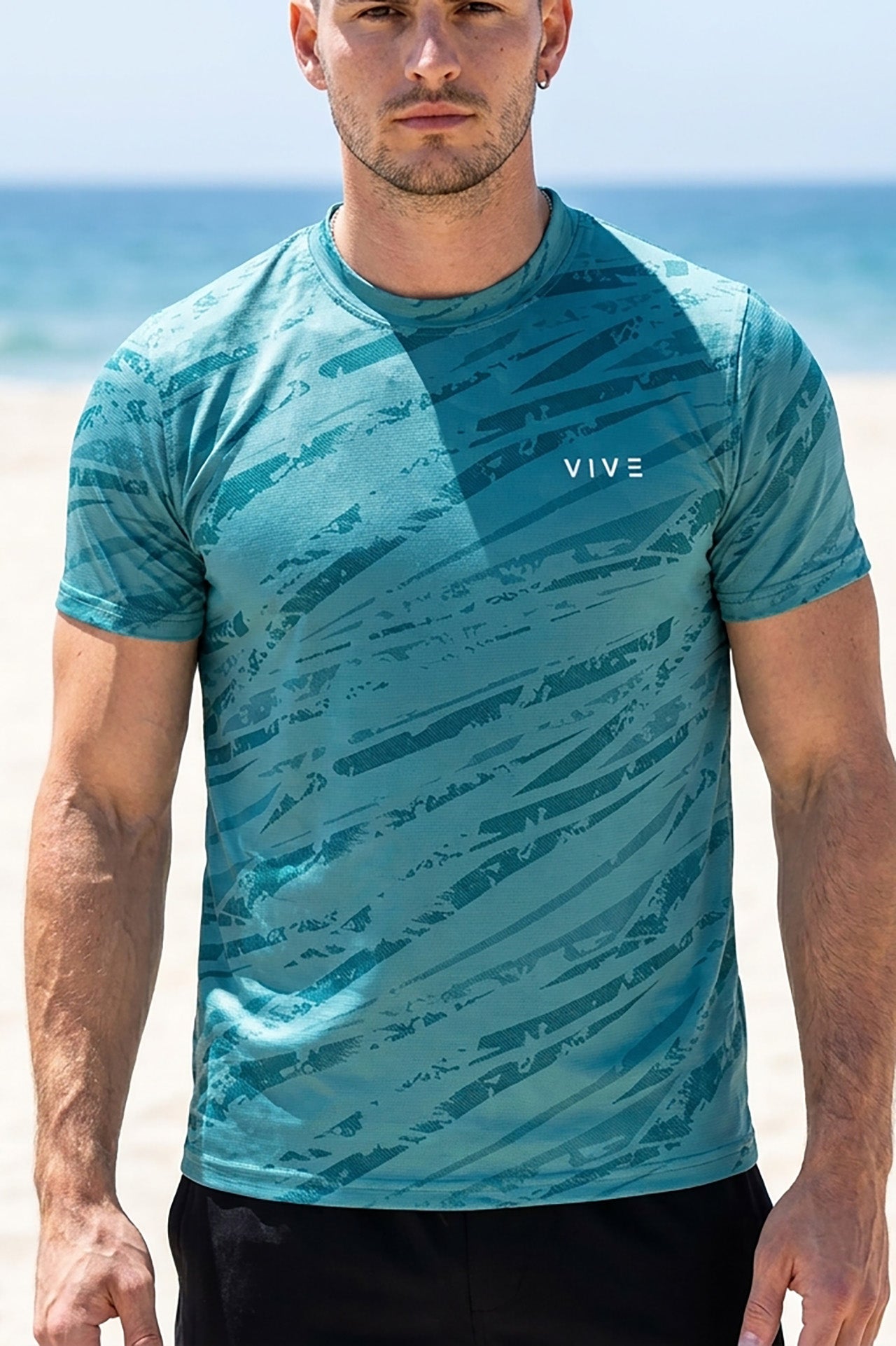 VIVE Activewear Training Tee - Ice Blue