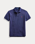 VIVE Navy Slim Fit Mesh Polo Shirt