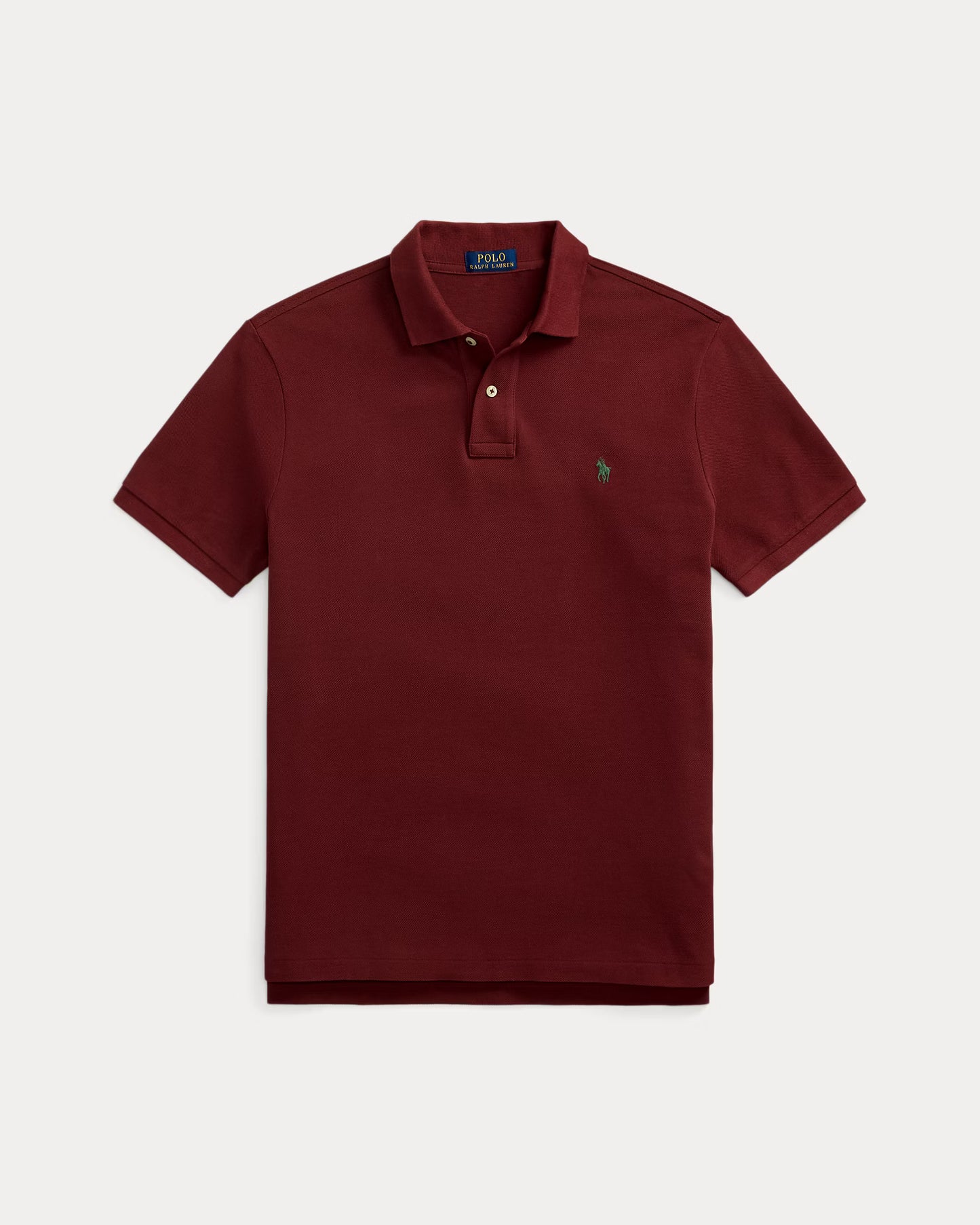 The Iconic Mesh Polo Shirt-Maroon