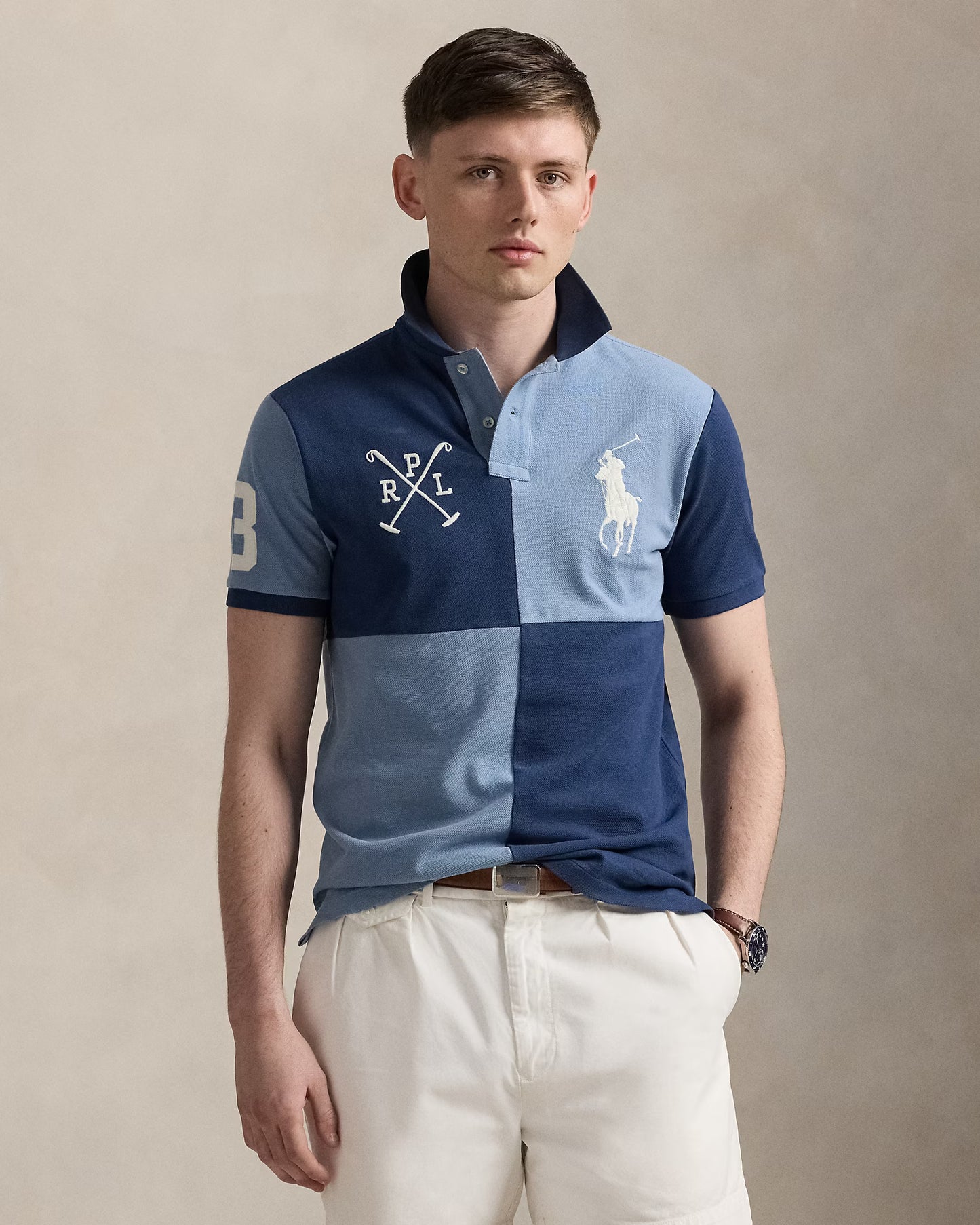 Custom Slim Fit Big Pony Mesh Polo Shirt