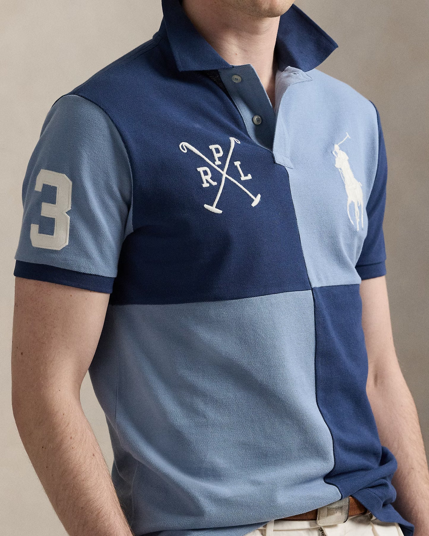 Custom Slim Fit Big Pony Mesh Polo Shirt